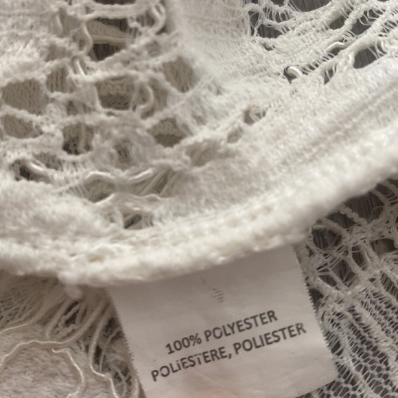 Deletta Anthro Boho White Lace Scalloped Tank Top XS - Picture 5 of 5